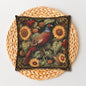 William Morris Inspired Pheasant Sunflowers Art Deco Print Pillowcase