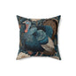 Thanksgiving Turkey Pillow, William Morris Style Cushion, Fall Decor