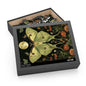 William Morris Inspired Magical Green Luna Moth Night Moon Puzzle Box (120, 252, 500-Piece) Family Jigsaw Puzzle, Puzzle Box Gift