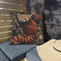 Red Panda Outdoor Pillow, Woodland Animal Throw Pillow, Botanical Cushion, Cute Wildlife Decor, Forest Accent Pillow, Nature Lover Gift, Rustic Cabin Pillow