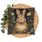 Rustic Bunny Floral Throw Pillowcase, Cute Rabbit Decorative Pillow Cover