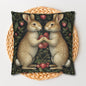 Rabbit & Strawberry Pillowcase: Whimsical Home Decor Cushion