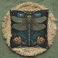 William Morris Inspired Dragonfly Pillowcase, Teal Botanical Art Nouveau Dragonfly Floral Decorative Pillow Cover