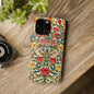 Vintage Pattern Rose And Bird in The Style of William Morris iPhone Tough Case