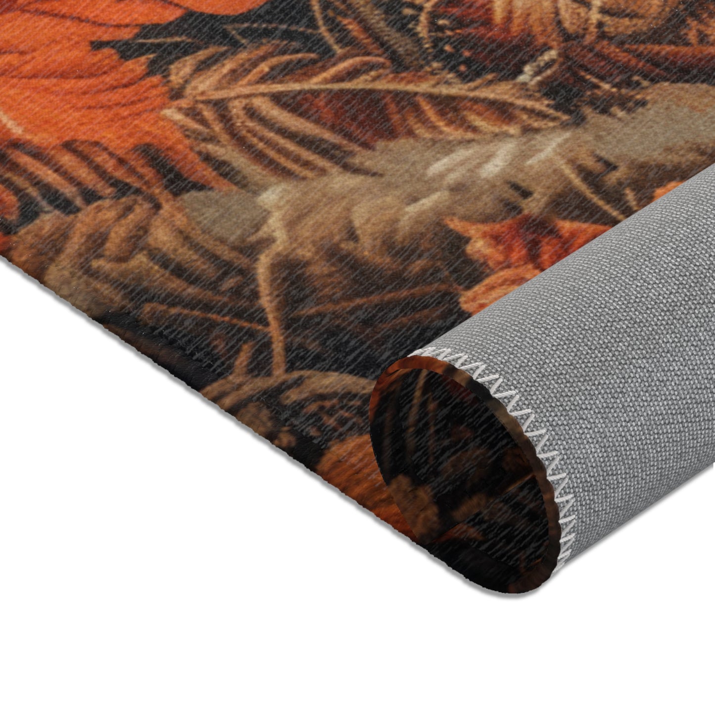 Fox Fall Autumn William Morris Inspired Area Rug, Cottagecore Living Room Carpet, Housewarming Gift, Fall Room Decor, Rectangle Rug