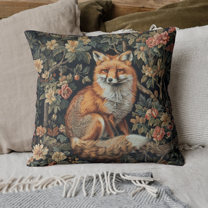 Forest Fox William Morris Inspired | Fox Ancient Decorative Pillow