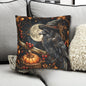 Witch Raven Pumpkin Square Pillowcase
