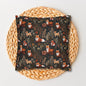 Woodland Foxes Embroidery-Style Pillowcase