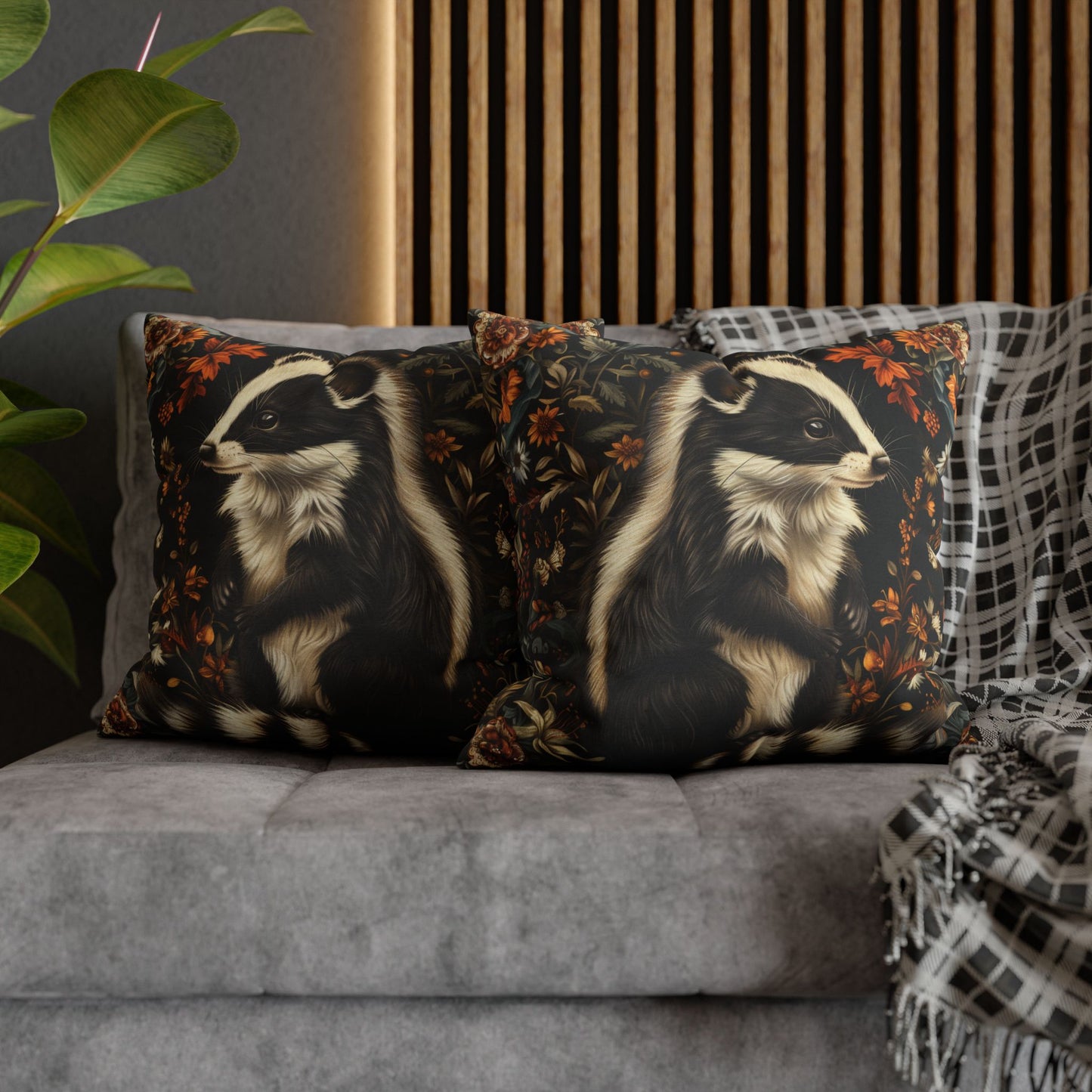 William Morris Inspired Botanical Skunk PillowCase