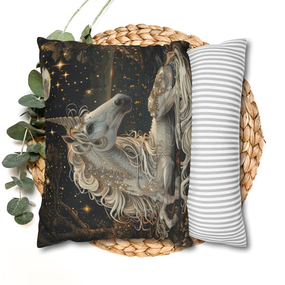 Unicorn Fantasy Pillowcase, Magical Home Decor, Gift for Unicorn Lovers, Cozy Cushion for Kids, Fantasy Pillow Cover