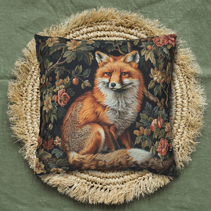 Forest Fox William Morris Inspired | Fox Ancient Decorative Pillowcase