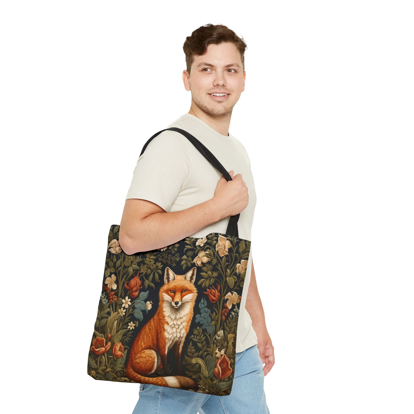 Forest Fox Tote Bag | William Morris Inspired |  Fox Forestcore Tote Bag, Eco-Friendly Carryall