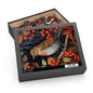 Albumen Thrush Bird Red Berries William Morris Inspired Puzzle Box (120, 252, 500-Piece) Family Jigsaw Puzzle, Puzzle Box Gift