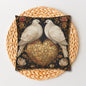 Victorian Lovebirds Pillowcase: Golden Heart, William Morris Inspired