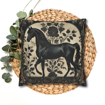 William Morris Arabian Black Horse Pillowcase