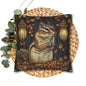 William Morris Inspired Chipmunk Among Acorn Lanterns Pillowcase