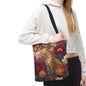 Botanical Cheetah Tote Bag, William Morris Inspired Exotic Jungle Cat Market Bag