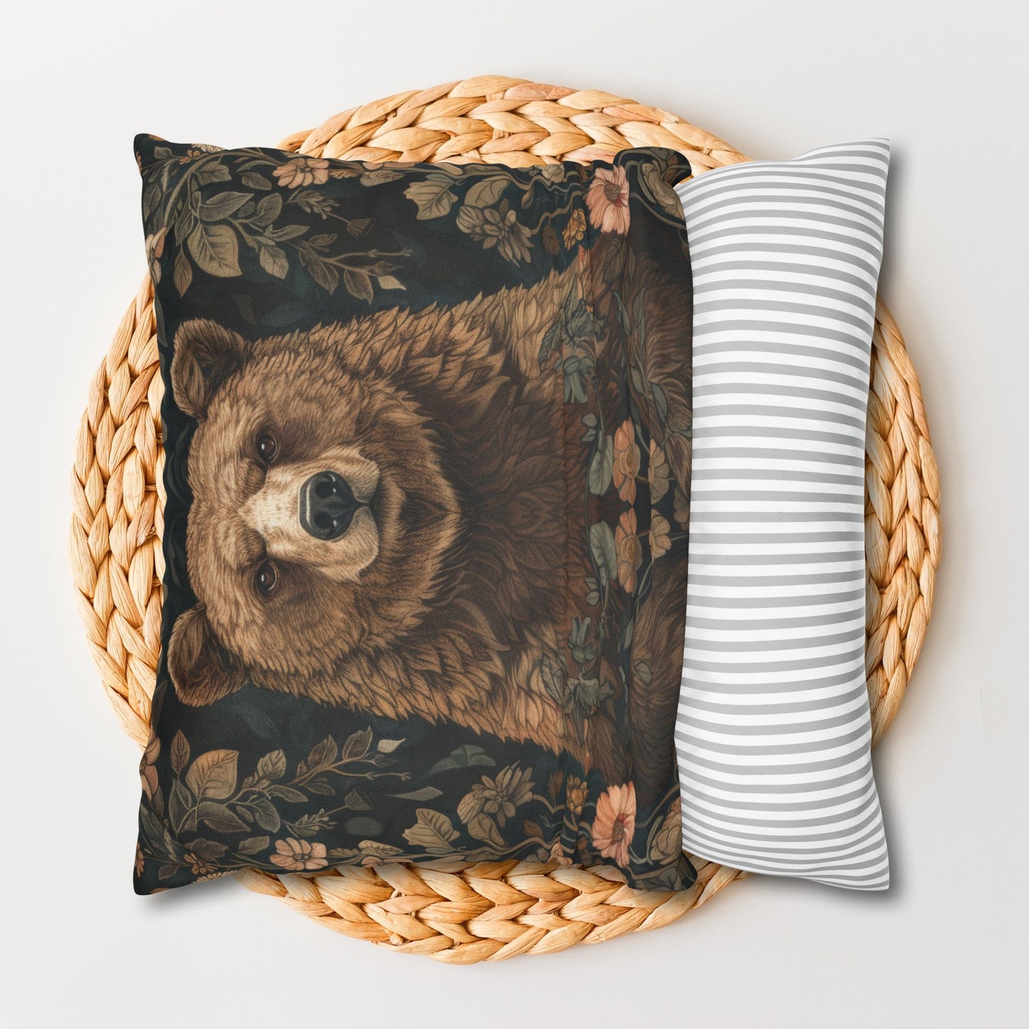 Forest Bear William Morris Decorative Pillowcase