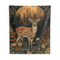 Tapestry of Forest Deer The Moon Night William Morris Inspired Indoor Wall Tapestries