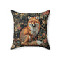 Forest Fox William Morris Inspired | Fox Ancient Decorative Pillow