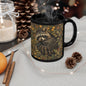 Woodland Raccoon William Morris Inspired Black Mug (11oz, 15oz)