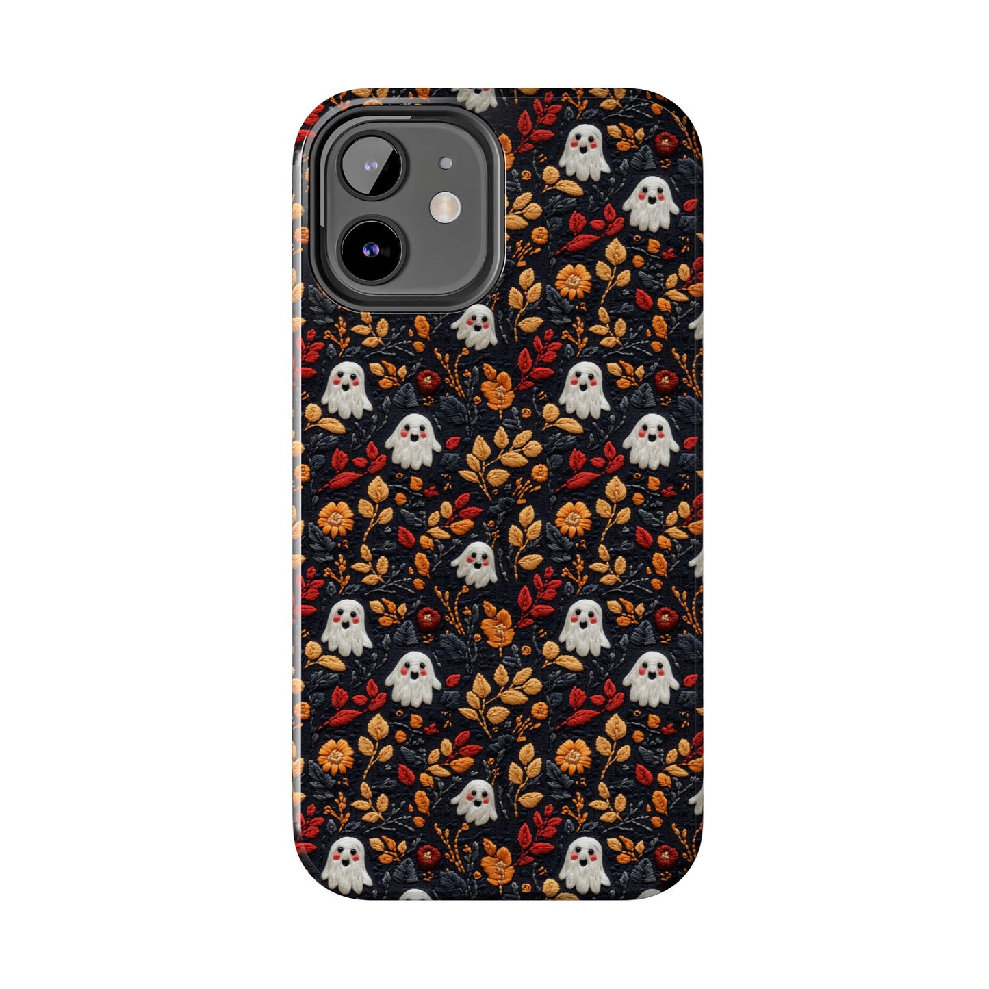 Cute Ghost Fall Leaves Halloween iPhone Tough Case Gift