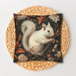 Woodland White Squirrel Fall Autumn Forest Decorative Square Pillowcase