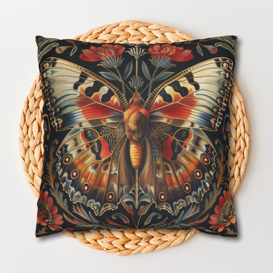 Wild Butterfly Floral Pattern Pillowcase | Morris Inspired | Cottage-core Pillowcase