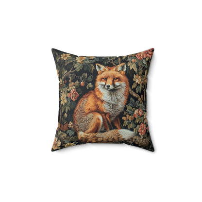 Forest Fox William Morris Inspired | Fox Ancient Decorative Pillow