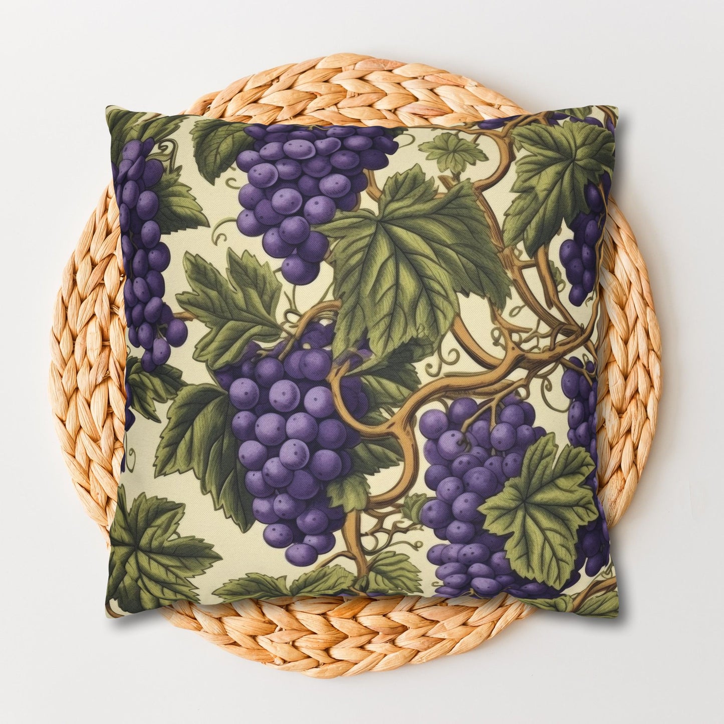 William Morris Inspired Grape Garden Decorative Pillowcase