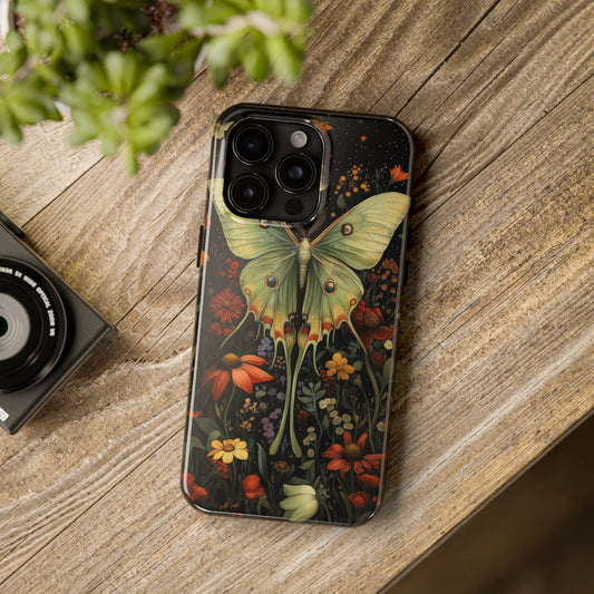 Woodland Luna Moth in The Style of William Morris iPhone Tough Case