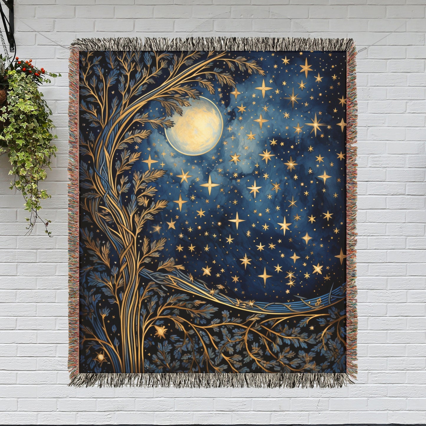 The Moon And The Stars Whimsical Night Woven Blankets