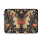 Butterfly Laptop Sleeve, William Morris Inspired Vintage Floral Art Case, Elegant Botanical Insect Laptop Cover (12”, 13”, 15”)
