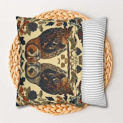 Art Deco Couple Owl Pillowcase