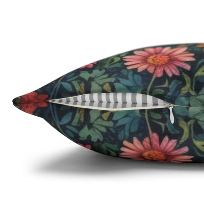 Rabbit Moon Wildflowers William Morris Inspired Pillowcase