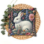 Floral Bunny Pillowcase, Cozy Home Decor, Cute Easter Gift, Soft Throw Pillow Cover, Spring Decoration