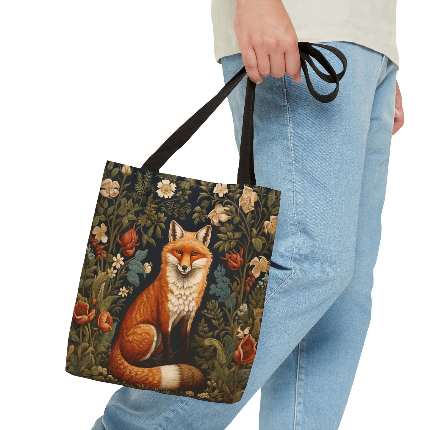 Forest Fox Tote Bag | William Morris Inspired |  Fox Forestcore Tote Bag, Eco-Friendly Carryall