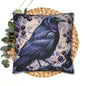 Gothic Raven Pillow Cover, Dark Forest Bird Decor,  pillowcase