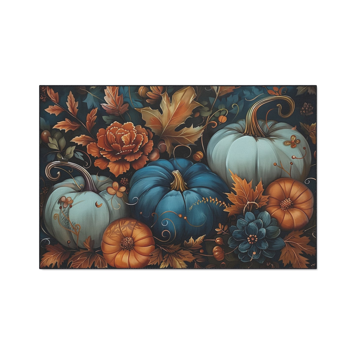 Autumn Pumpkin Floor Mat, Decorative Entry Mat, Seasonal Welcome Mat, Fall Home Decor, Holiday Floor Covering