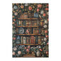 Floral Bookshelf Area Rug: William Morris Inspired, Cozy Decor
