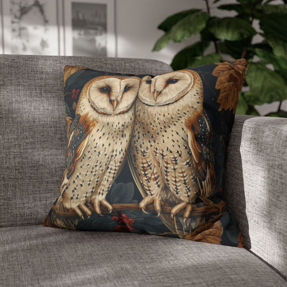 Forest Couple Barn Owl Pillowcase