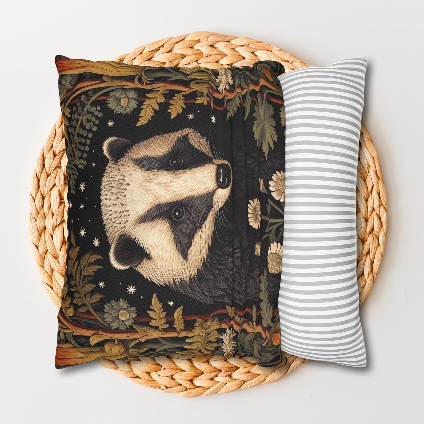 William Morris Inspired Botanical Badger Pillowcase