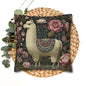 Llama Floral Pillowcase, William Morris Style Animal Cushion with Vintage Botanical Design