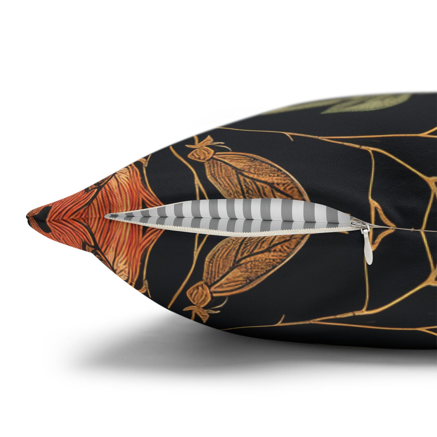 Woodland Monarch Butterfly Floral Botanical in the Style of William Morris Pillowcase