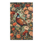 Pheasant Floral Garden, Art Deco Style Home Decor, Pheasant Rectangle Area Rug, Pheasant Living Room Fall Season Carpet Decor