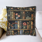 Whimsical Bookshelf Botanicals William Morris Style Pillowcase