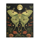 William Morris Inspired Magical Green Luna Moth Night Moon Puzzle Box (120, 252, 500-Piece) Family Jigsaw Puzzle, Puzzle Box Gift