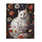 William Morris Inspired Botanical White Persian Cat Jigsaw Puzzle Box (120, 252, 500-Piece)