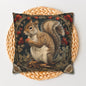 Botanical Squirrel Throw Pillowcase