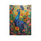 Tapestry of Peacock Faux Stained Glass, Vibrant Psychedelic, Art Wall Tapestries